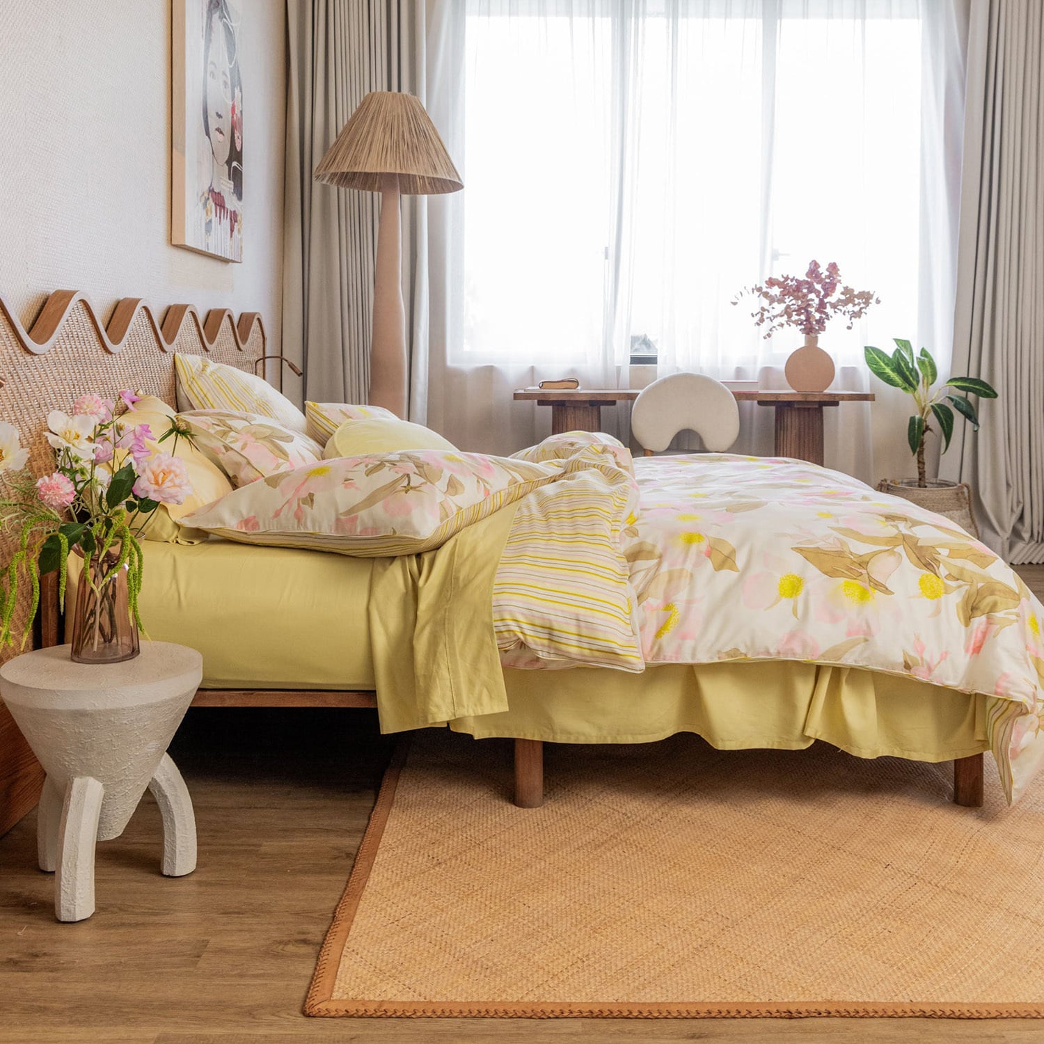 Camellia Cotton Sateen Quilt Cover Set