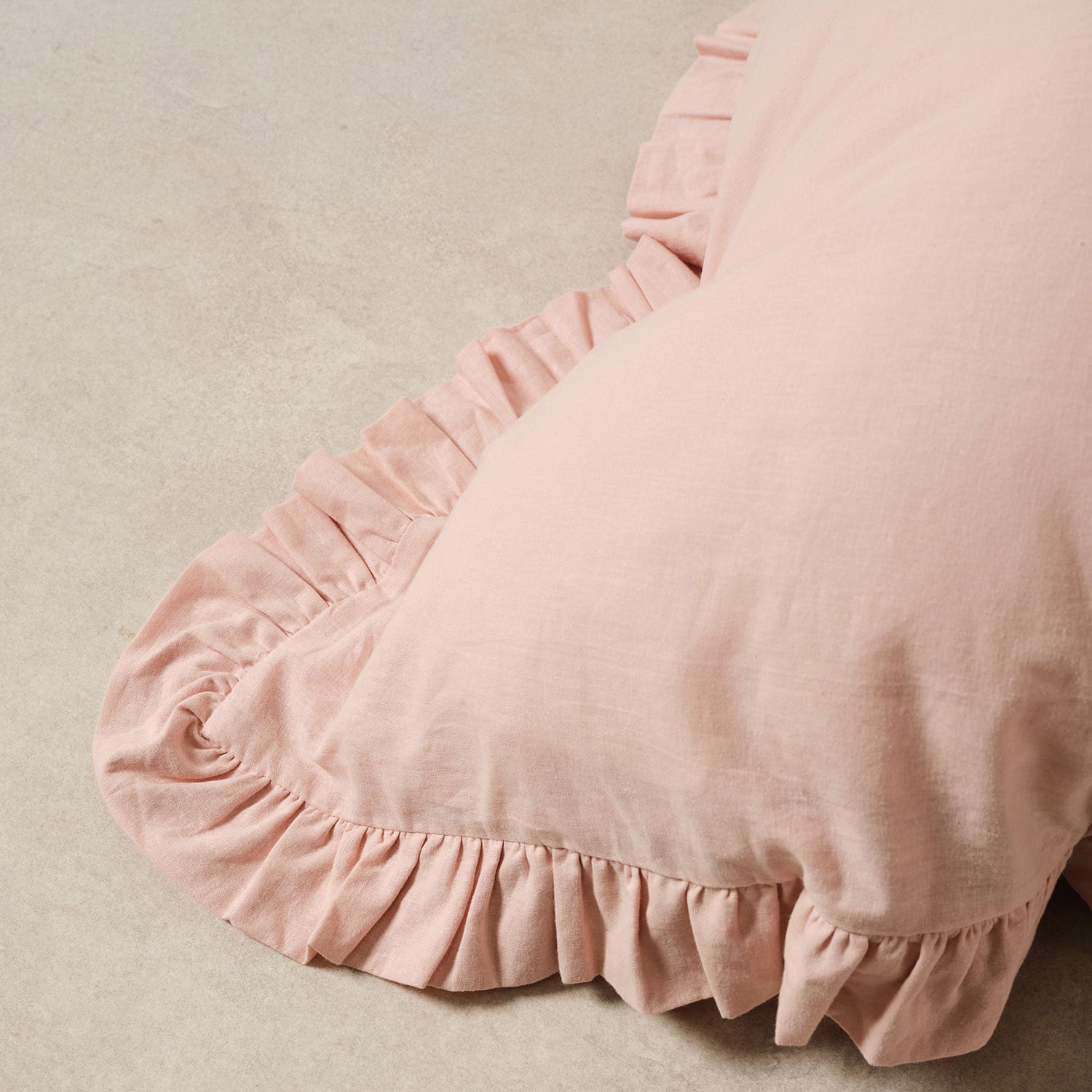 Vintage Ruffle Cotton & Linen Quilt Cover Set