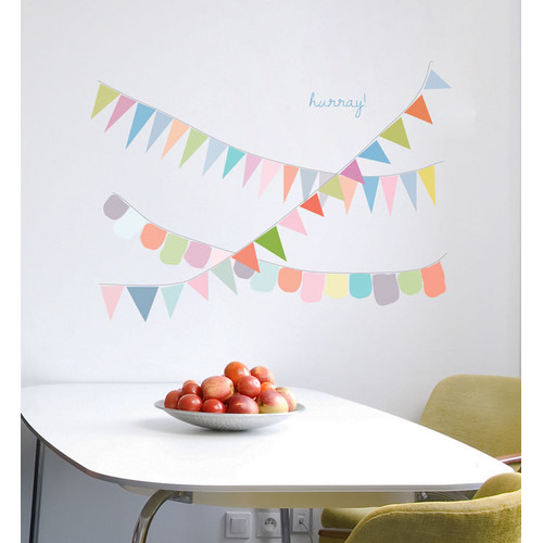 bunting wall stickers