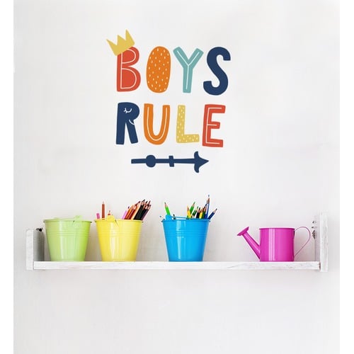 Boys Rule Wall Sticker