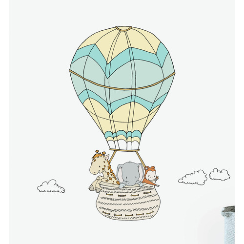 Safari Hot Air Balloon Wall Sticker