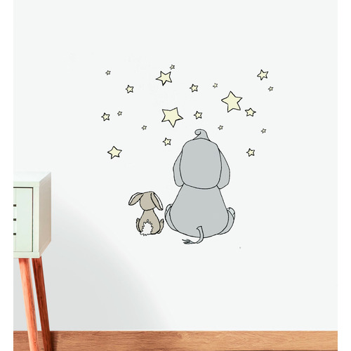 Elephant & Bunny Friends Wall Sticker