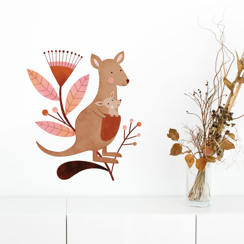 Kangaroo & Baby Wall Decal