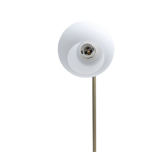 Brass & White Helium Floor Lamp