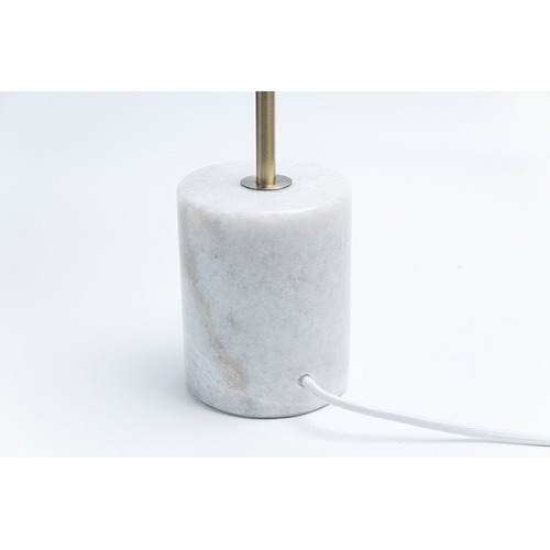 Brass & White Helium Floor Lamp
