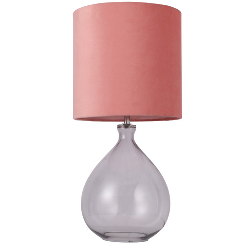 pink glass lamp