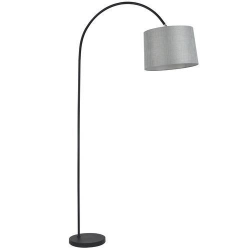 Luminea Grey Bezons Metal Floor Lamp Temple Webster Luminea Grey Bezons Metal Floor Lamp, Grey Metal Floor Lamp