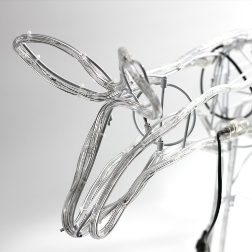 3D Illuminated LED Light Stand Feeding Reindeer with Motor