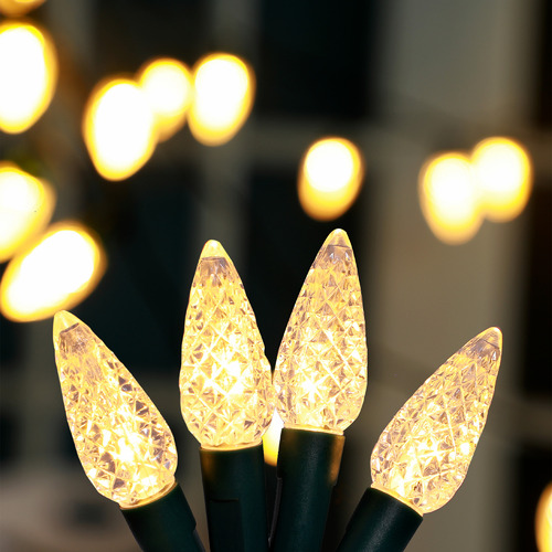 C6 Pinecone 200 Warm White Connectable LED String Fairy Light