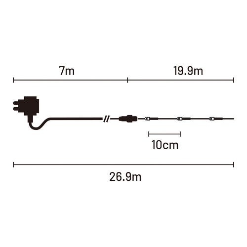 200 Dual Colour Micro LED String Fairy Light