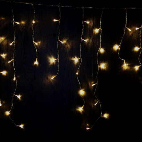 480 Warm White LED Solar Icicle Fairy Light