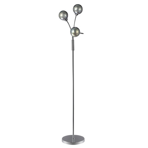 Farhan 3 Light Metal & Glass Floor Lamp