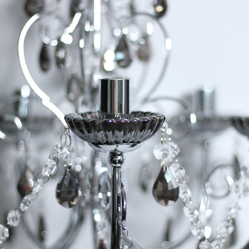 Charley 8 Light Metal & Crystal Chandelier