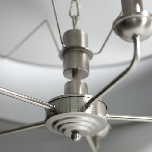 Carroll 5 Light Metal & Fabric Pendant