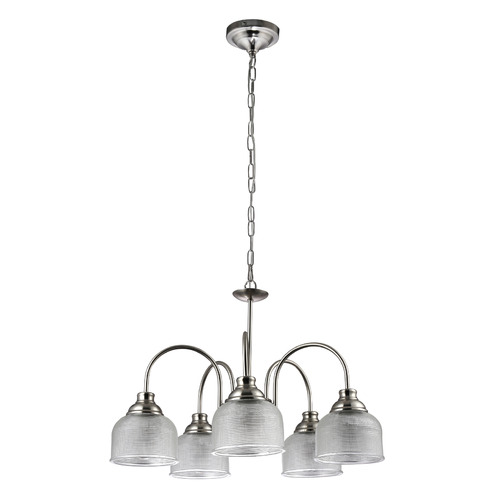 Wallace 5 Light Metal & Glass Chandelier