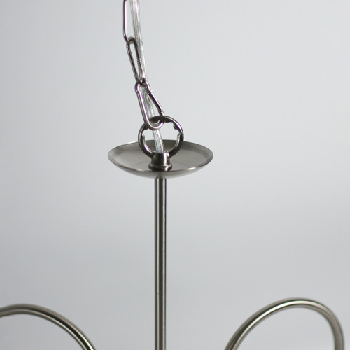 Wallace 5 Light Metal & Glass Chandelier