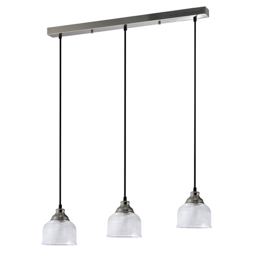 Wallace 3 Light Metal & Glass Pendant