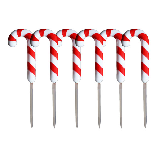 Luminea Clarence LED Candy Cane Stake Lights | Temple & Webster