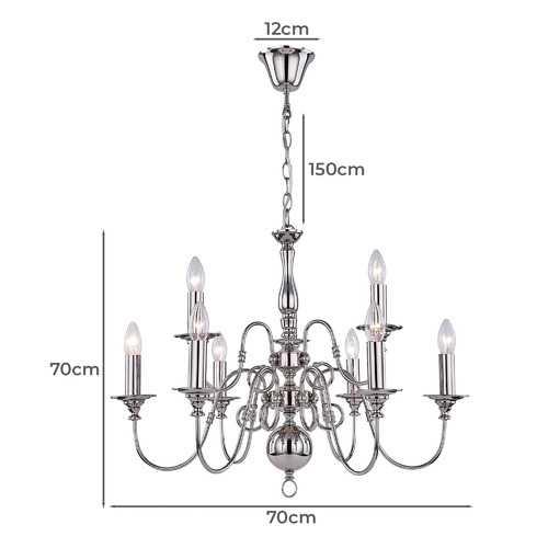 Jennings 9 Light Metal Pendant