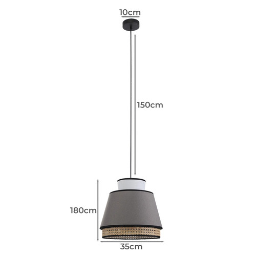 Potpie Rattan Pendant Light