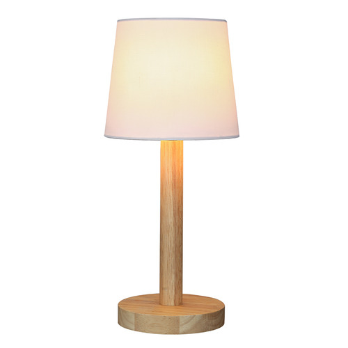 Luminea 34cm Rhett Rubberwood Table Lamps | Temple & Webster