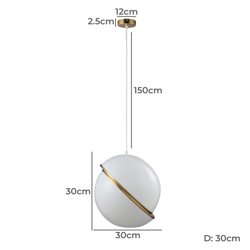 Roman Metal & Acrylic Pendant Light