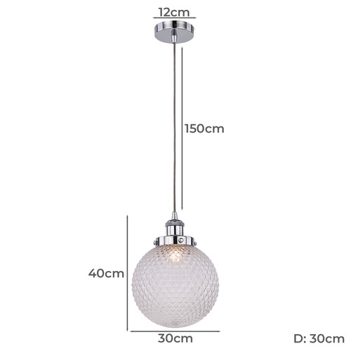 Jowly Metal & Glass Pendant Light