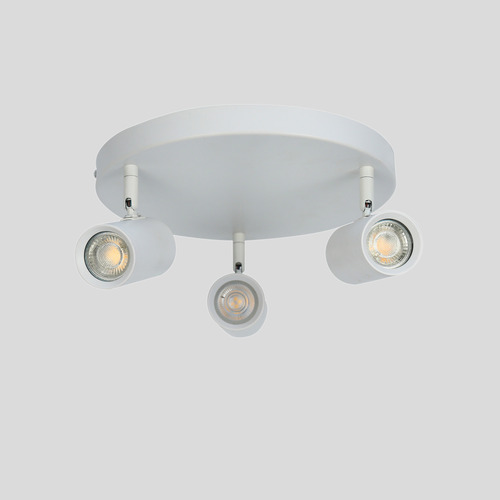 Hansen 3 Light Round Aluminium Spotlight
