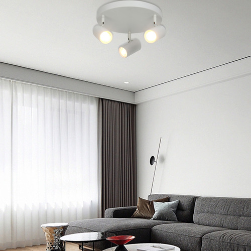 Hansen 3 Light Round Aluminium Spotlight