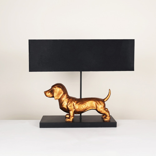 52cm Dachshund Resin Table Lamp