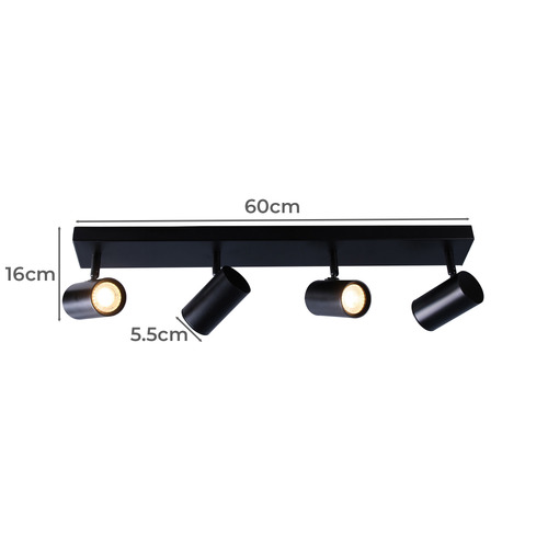 Hansen 4 Light Aluminium Spotlight