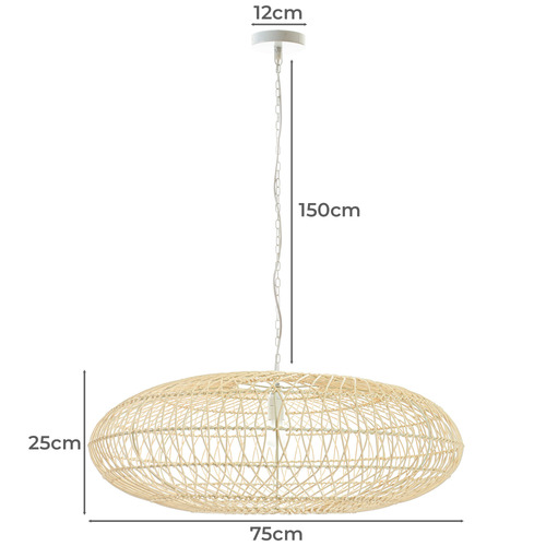 Zayn Bamboo & Rattan Pendant Light