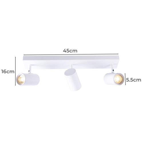 Hansen 3 Light Aluminium Spotlight