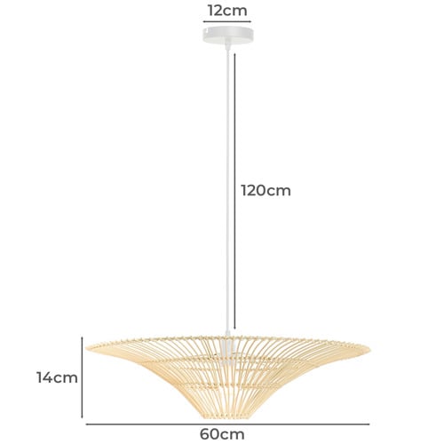 Lillie Rattan Pendant Light