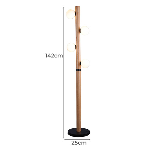 142cm Carver 4 Light Floor Lamp