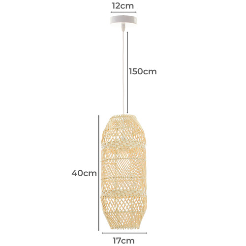 Darcey Rattan Pendant Light