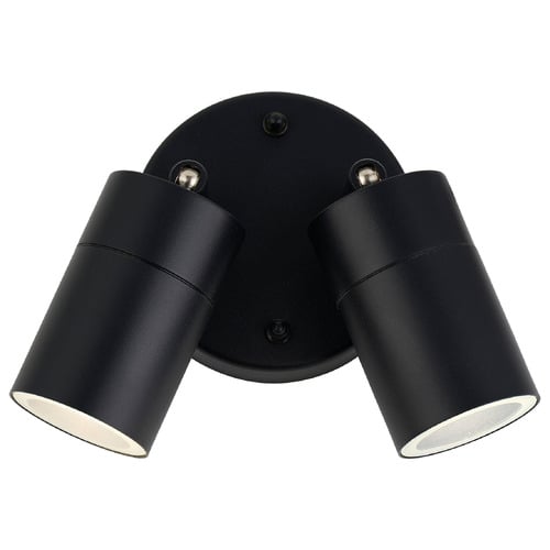 Lyra 2 Light Outdoor Wall Spotlight
