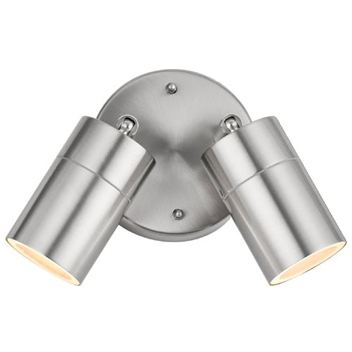 Lyra 2 Light Outdoor Wall Spotlight