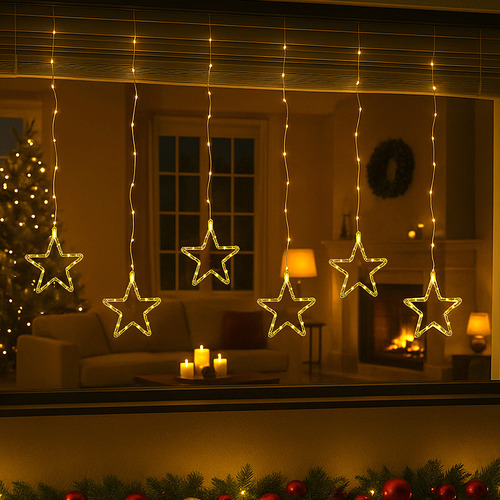 200cm Haseeb LED Waterfall Lights with Stars
