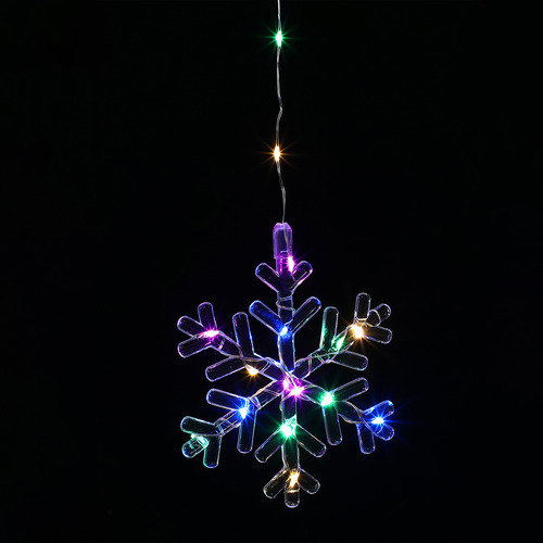 Ciara V-Shape Curtain Lights with Snowflake