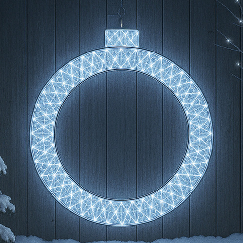 120cm Xyvee 2D Christmas Bauble Ring with Twinkle LED