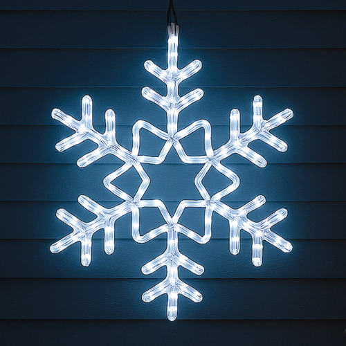 60cm Myza Snowflake Rope Light Silhouette