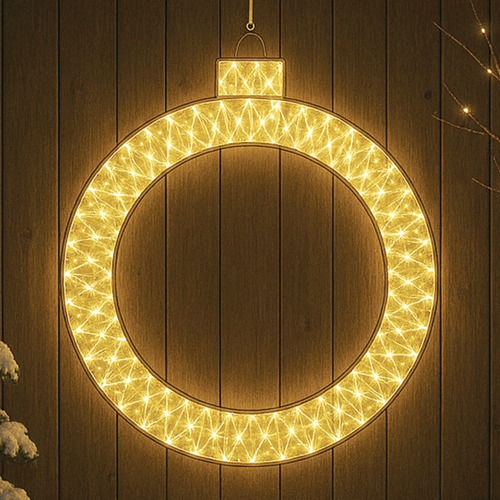 120cm Xyvee 2D Christmas Bauble Ring with Twinkle LED