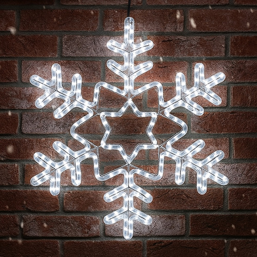 60cm Myza Snowflake Rope Light Silhouette