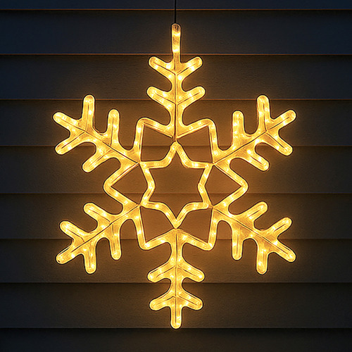 60cm Myza Snowflake Rope Light Silhouette