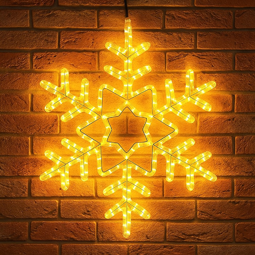 60cm Myza Snowflake Rope Light Silhouette
