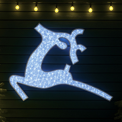 120cm Xyelle 2D Flying Reindeer with Twinkle LED