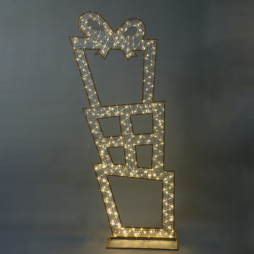 200cm Xyrae 2D Mesh Stacked Presents with Twinkle LED