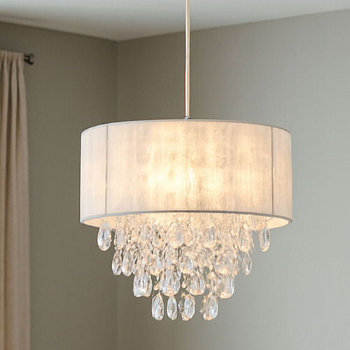 Margot Chandelier with Fabric Shade
