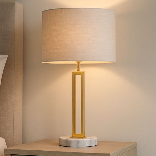 Croix Marble & Metal Table Lamp